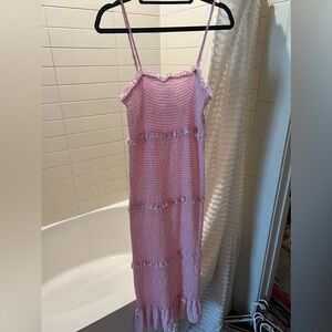 Vici Long Pink Gangnam Stretchy Dress